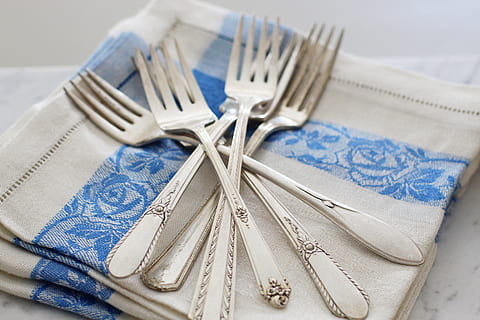 utensils, silverware, forks, vintage silverware, cutlery, dinner HD wallpaper
