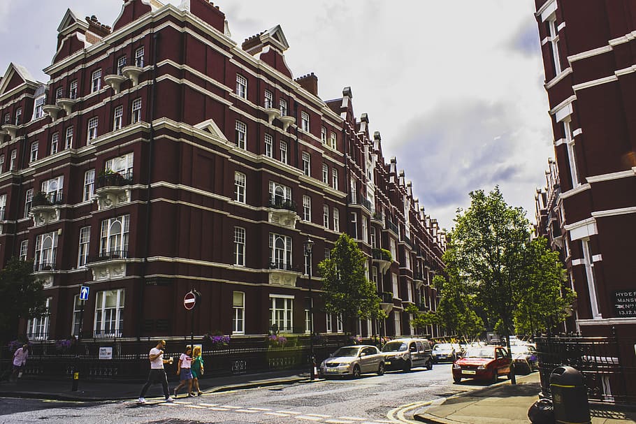 london, buildings, tree, beautiful, moody, clouds, england HD wallpaper