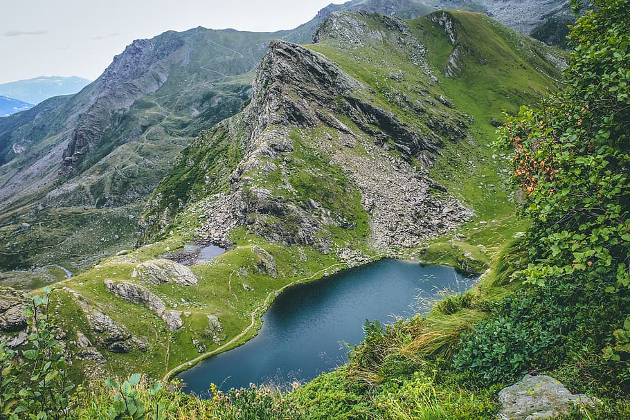 Mountain Photo, clear sky, clouds, colors, daylight, environment HD wallpaper