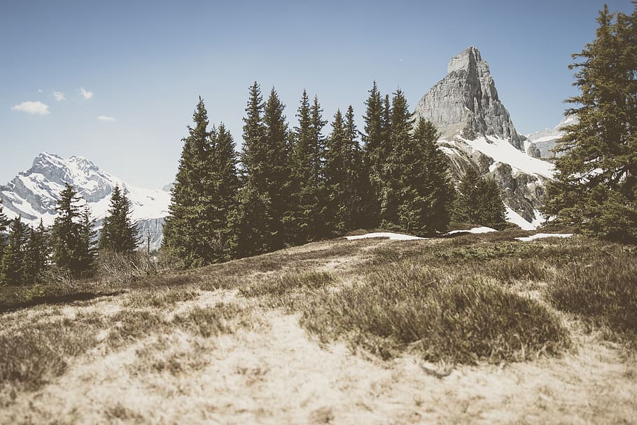 mountain, highland, cloud, sky, peak, landscape, nature, valley HD wallpaper