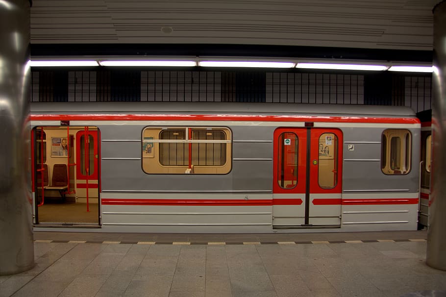 prague, metro, architecture, platform, city, stop, subway, underground HD wallpaper