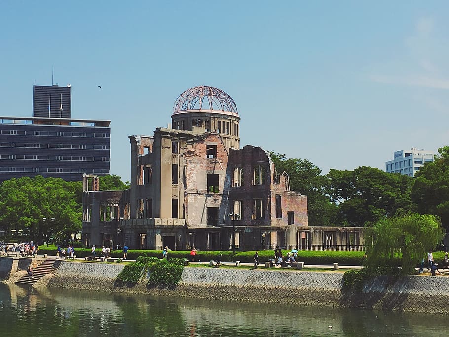 japan, hiroshima-shi, atomic bomb dome, hiroshima prefecture, HD wallpaper