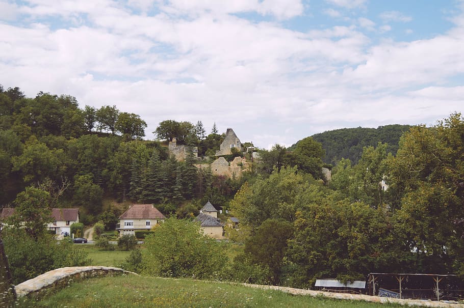 france, dordogne, villages de france, landscape, scenery, sorroundings, HD wallpaper