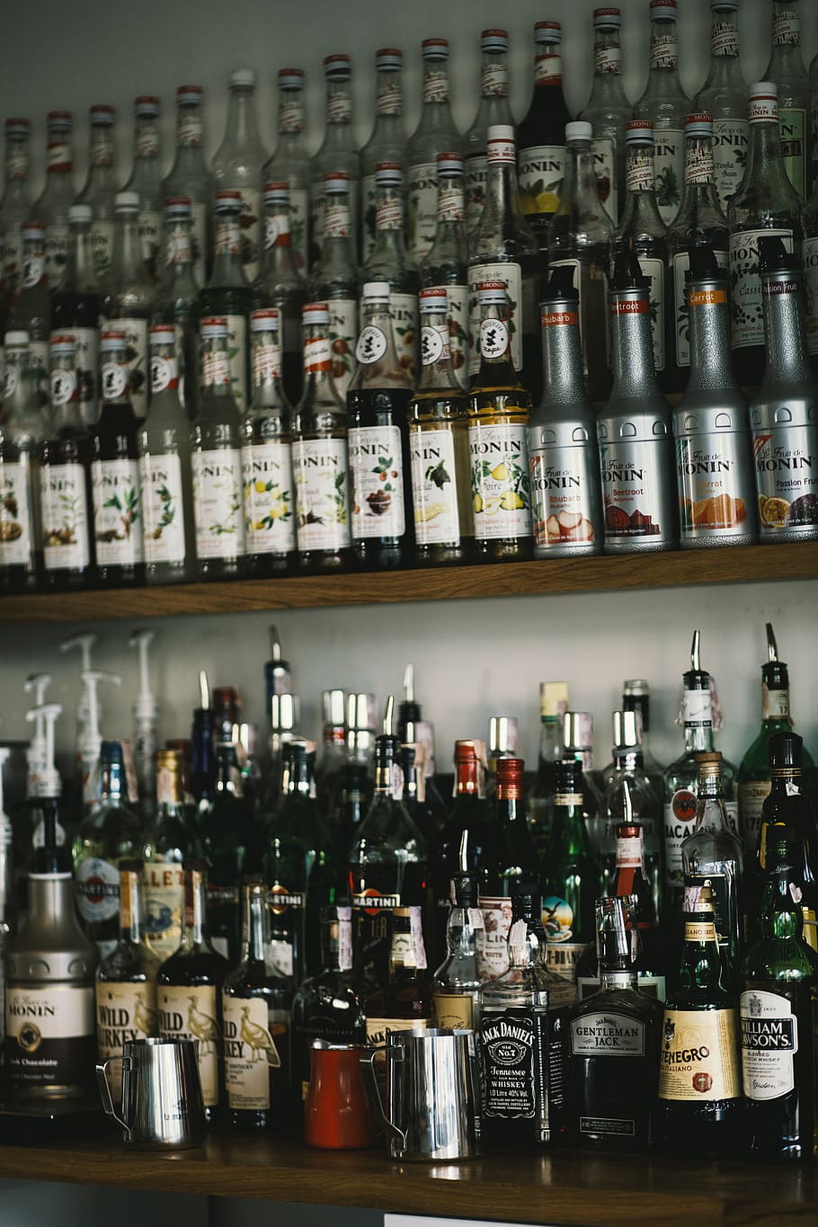 Wine Bottle on Table, bar, beer, beverage, bottles, commerce HD wallpaper