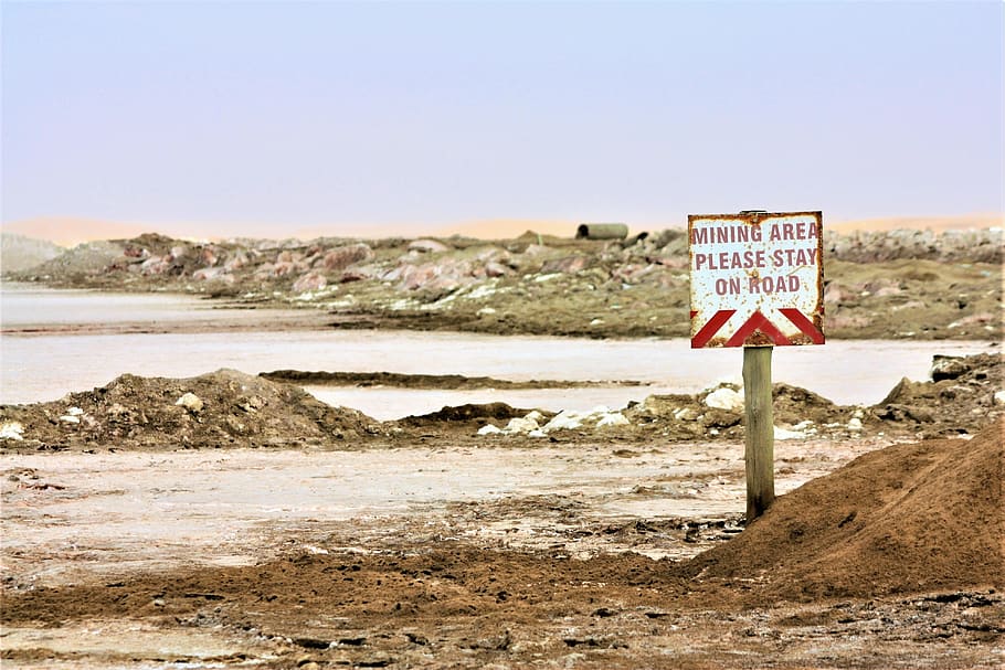 namibia, walvis bay, salt, open cast, opencast, area, danger, HD wallpaper