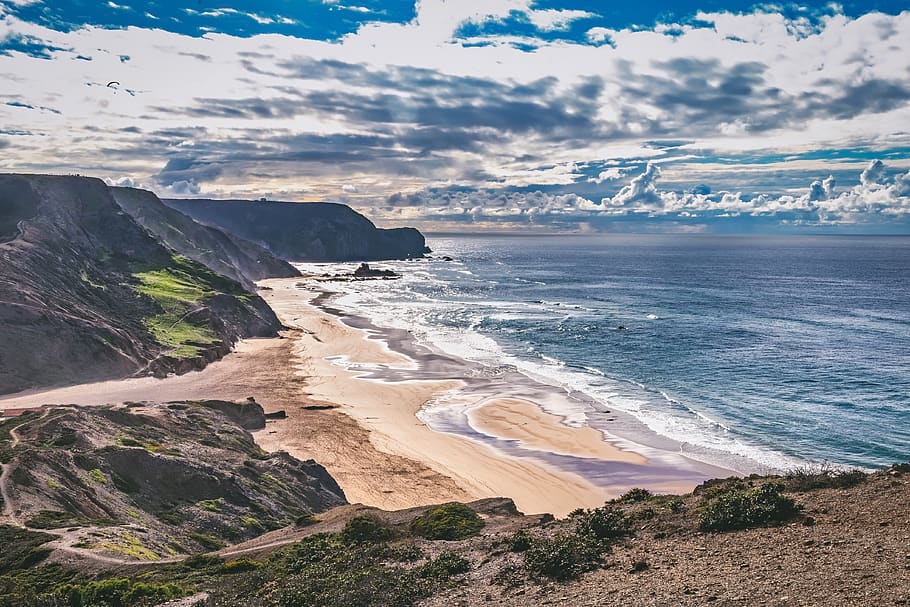 beach, sun, sand, ocean, sea, summer, water, sky, landscape HD wallpaper