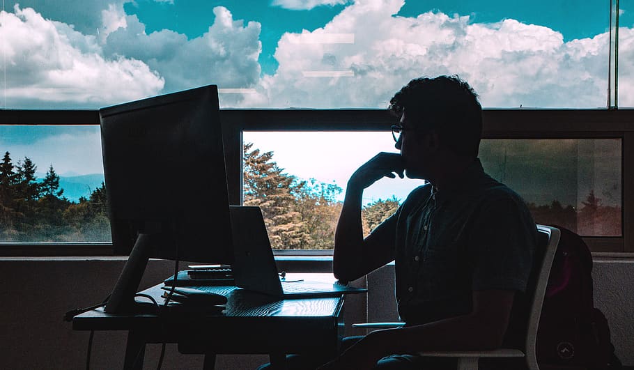 sky, people, tech, pc, tree, landscape, cloud, window, see HD wallpaper