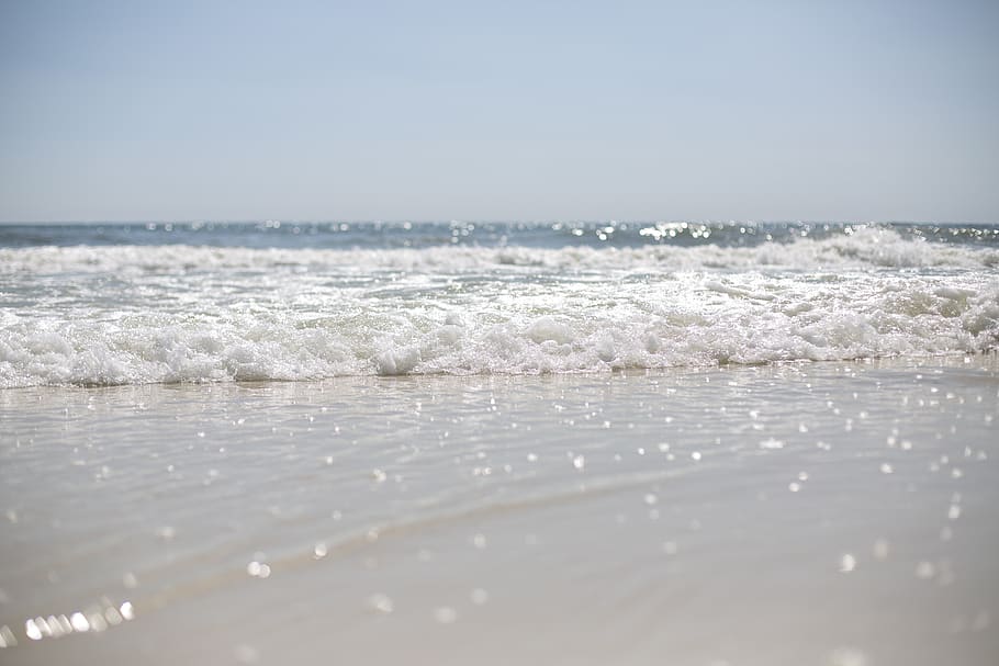 Crashing Waves during Day, beach, coast, landscape, nature, sand HD wallpaper