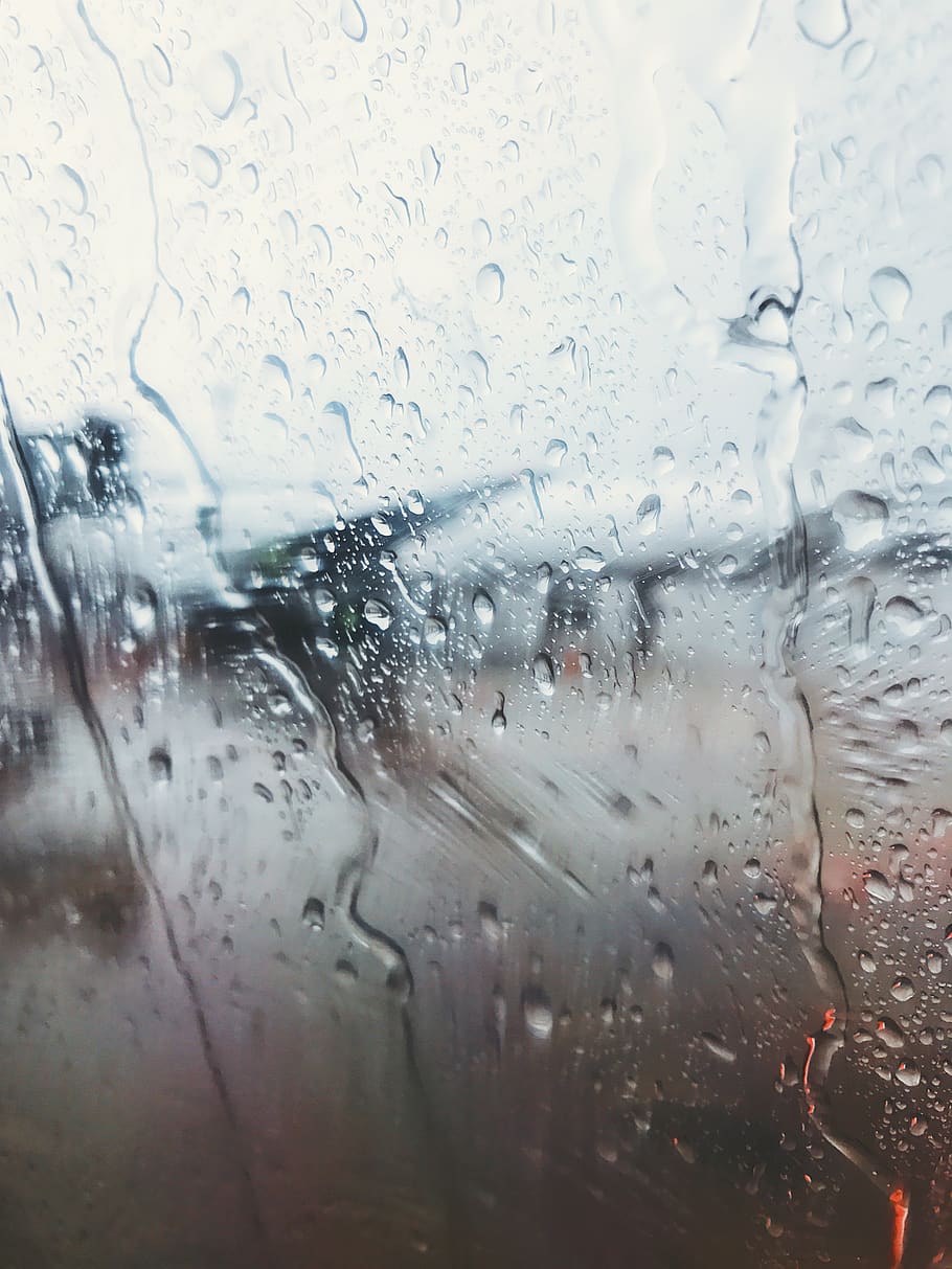 vietnam, dalat, rain, plane, trip, wet, drop, glass - material HD wallpaper