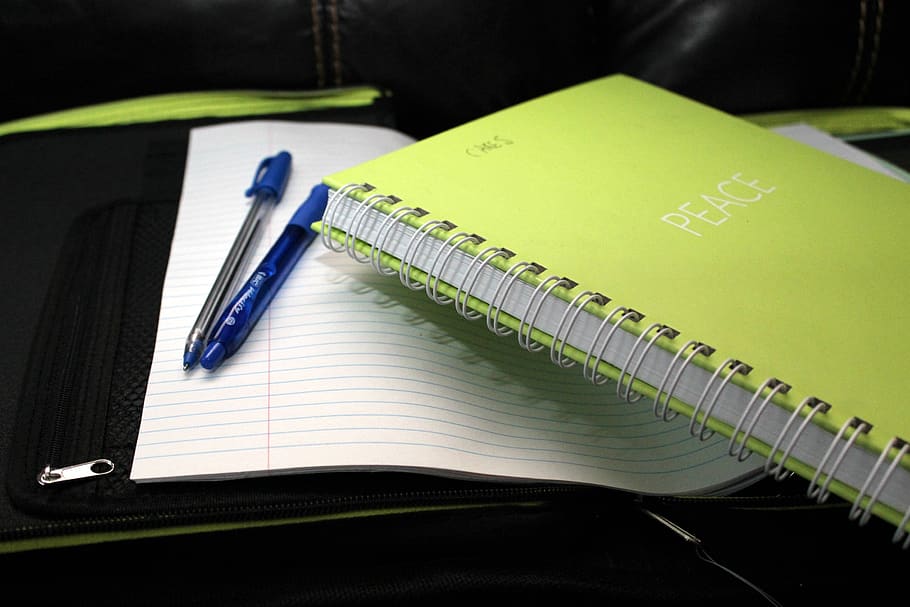 school book, binder, folder, notebook, paper, student, pen HD wallpaper