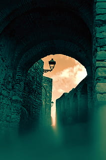 building, dungeon, crypt, architecture, bunker, sunlight, mystery HD wallpaper