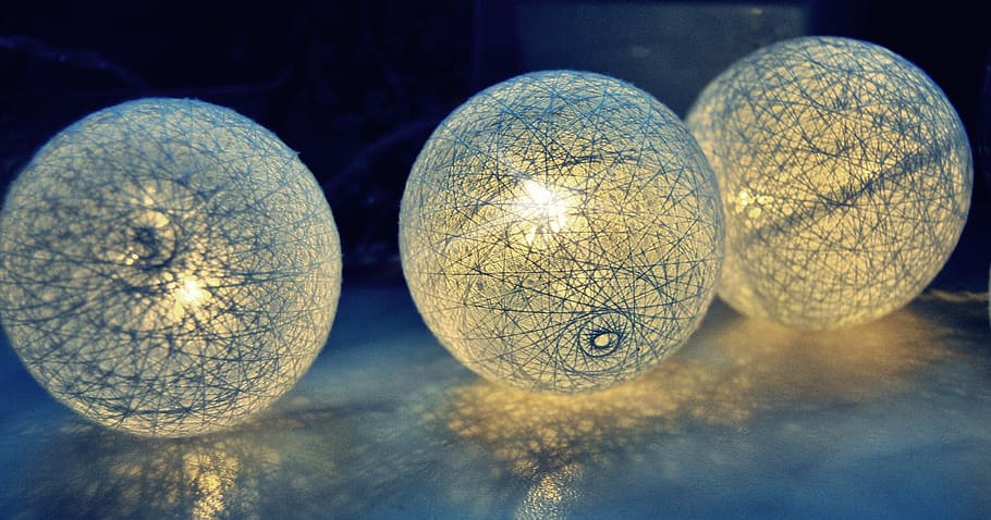 lighting, balls, decoration, christmas tree, atmosphere, in the evening HD wallpaper