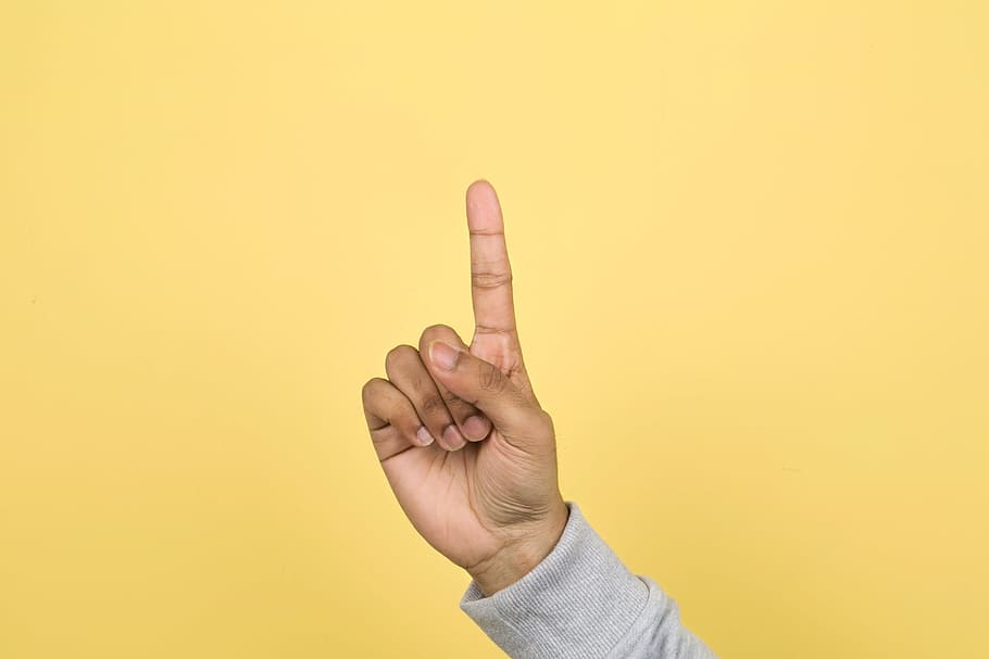 Hand One Up Photo, Hands, Numbers, human body part, human hand HD wallpaper