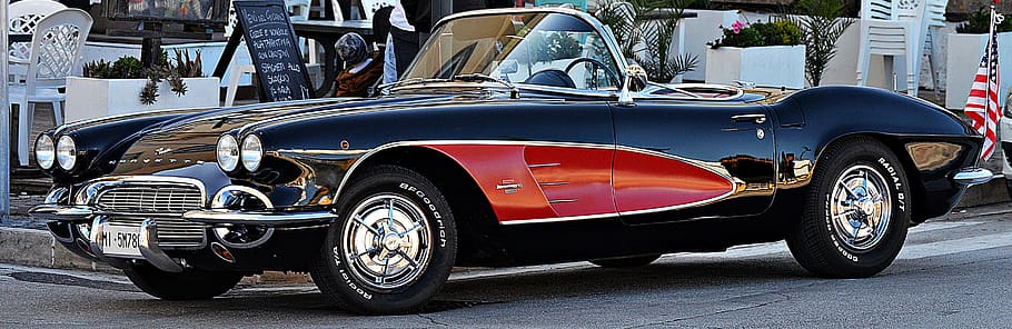 corvette, us car, classic car, oldtimer, auto, vintage, vehicle, HD wallpaper