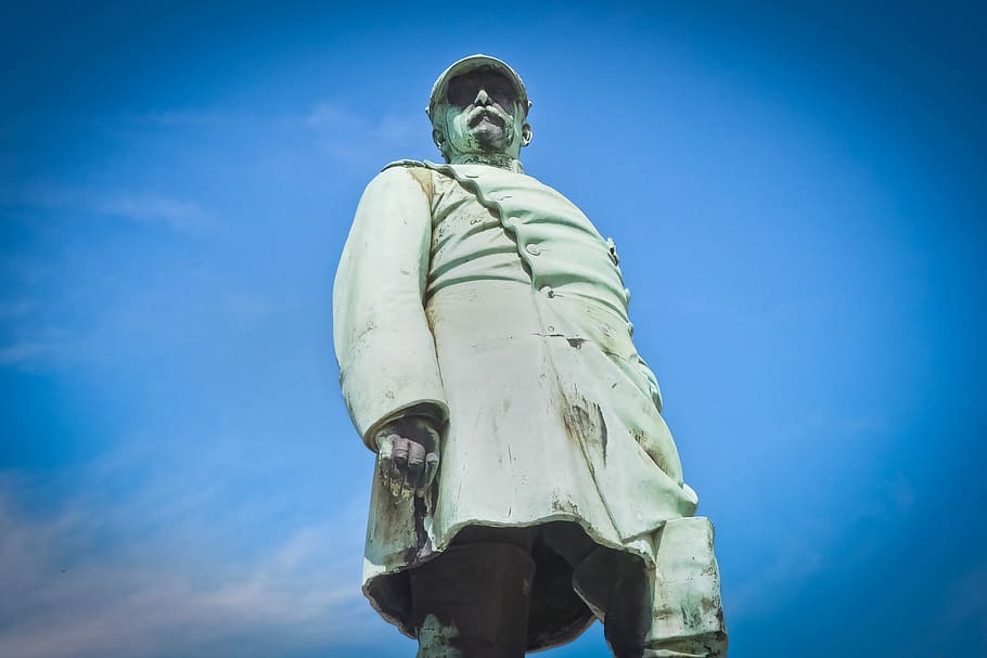 statue, monument, sculpture, art, figure, sky, artwork, historically HD wallpaper