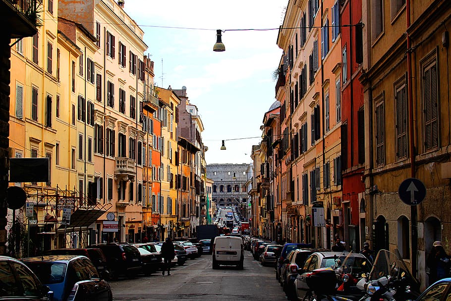 rome, colleseum, architecture, city, built structure, mode of transportation HD wallpaper