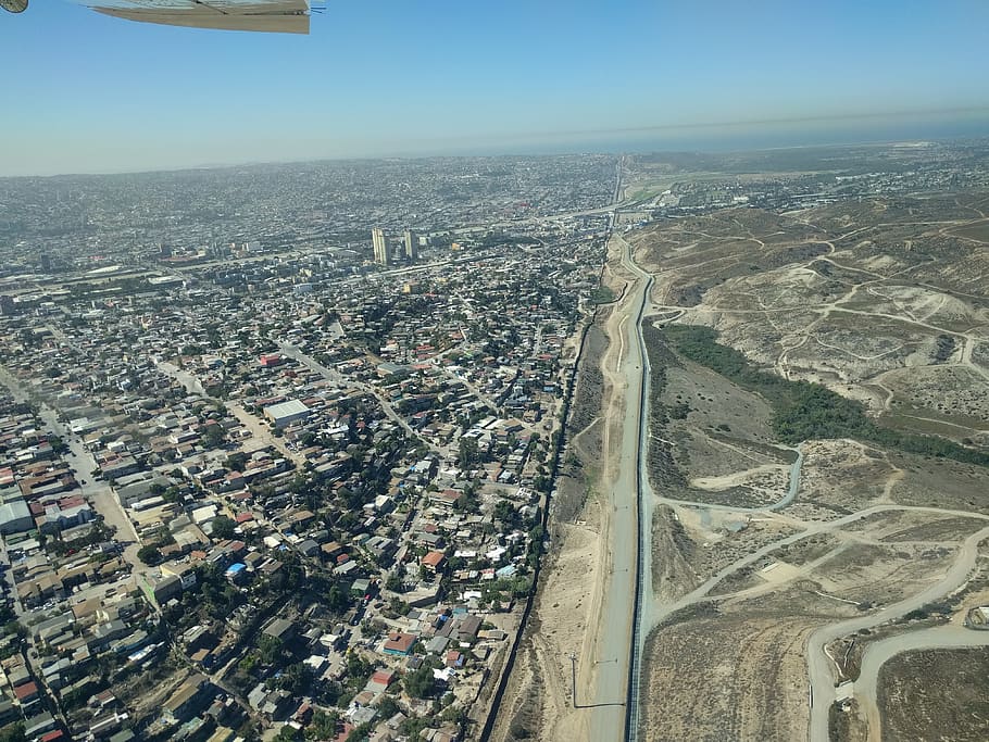 united states, san diego, brown field municipal airport, border