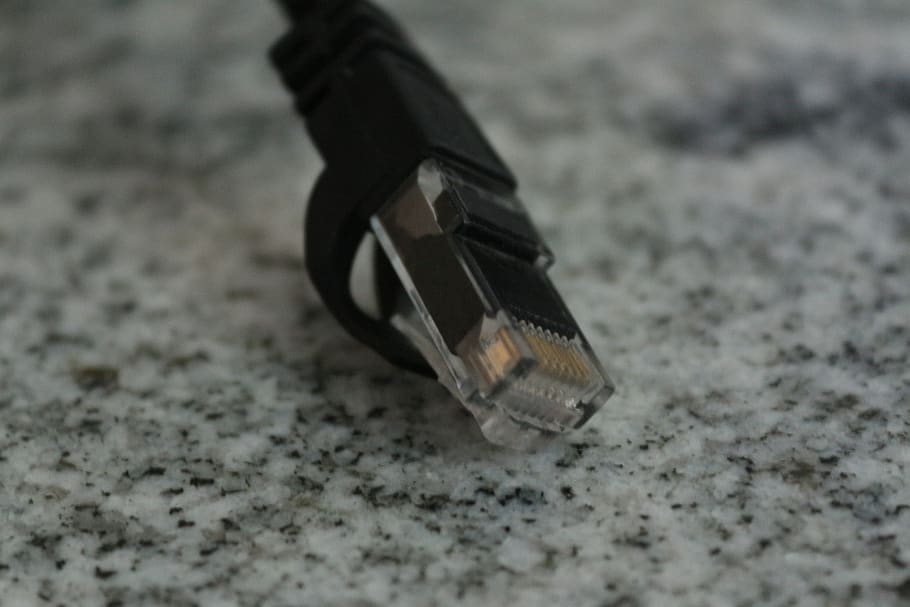lan cable pins, ethernet cable, speed, wan, black cable, internet HD wallpaper