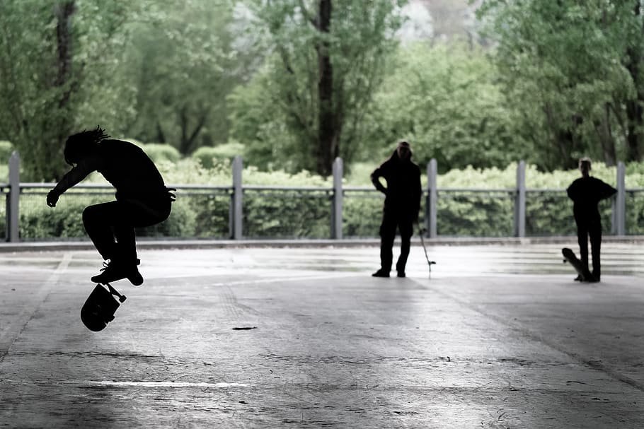 man performing skateboard trick, human, person, sports, pedestrian, HD wallpaper