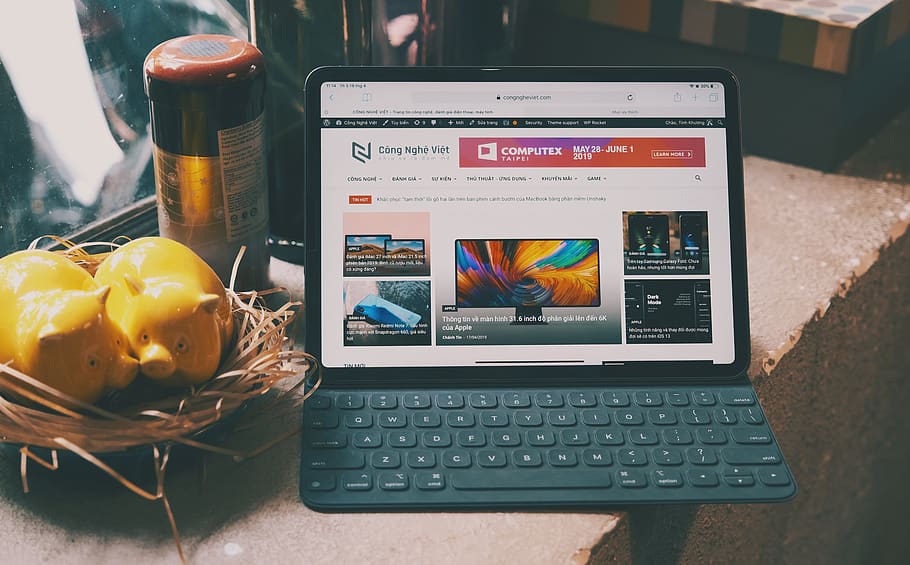 turned-on tablet computer, technology, wireless technology, laptop HD wallpaper