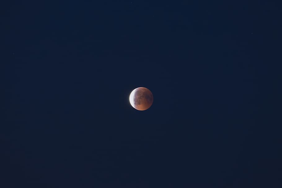 moon digital wallpaper, night, lunar eclipse, outdoors, outer space HD wallpaper