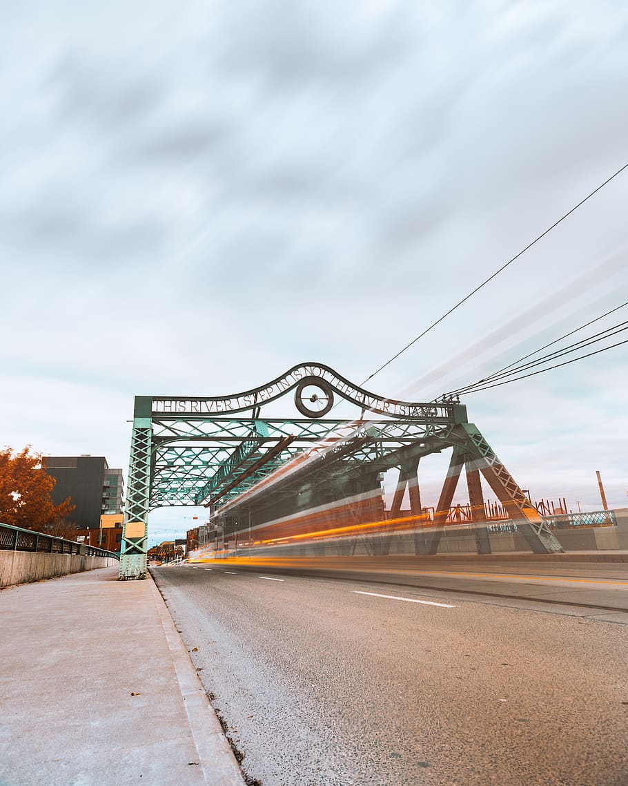 canada, toronto, riverside, city, streetcar, bridge, travel HD wallpaper
