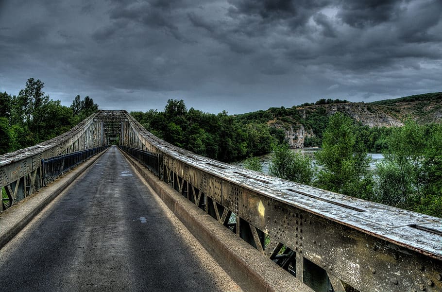 old, bridge, nature, landscape, route, road, path, pathway HD wallpaper