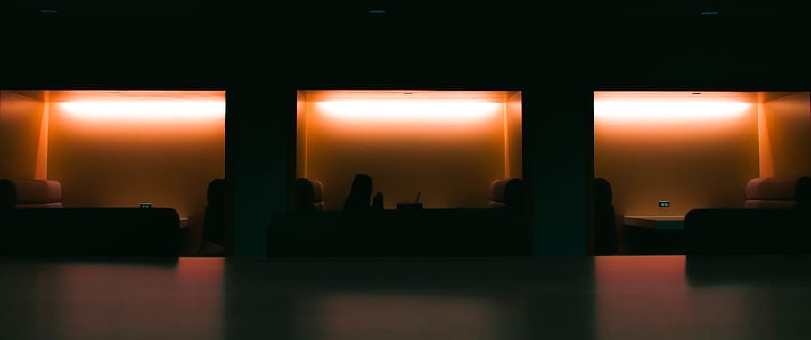 school, study, building, illuminated, indoors, silhouette, lighting equipment HD wallpaper