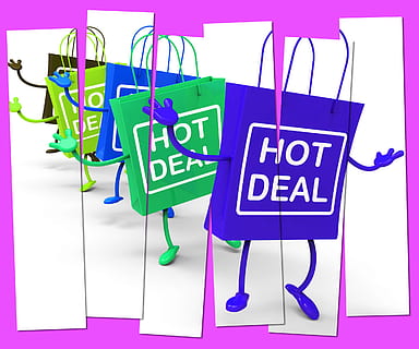 Hot Deal Shopping Bag that Shows Sales, Bargains, and Deals, best HD wallpaper