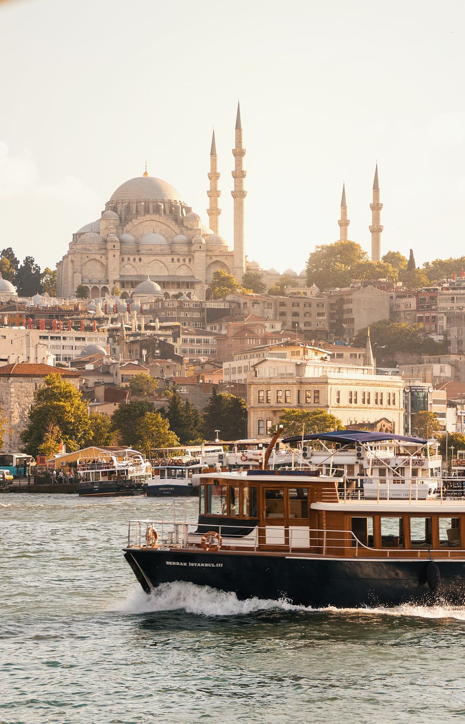 turkey, istanbul, sunset, ship, boat, marmara, bosphorus, middle east, HD wallpaper