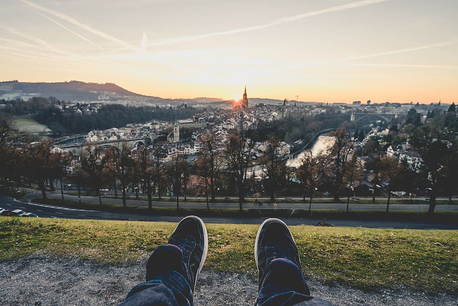 bern, rosengarten, tourisme, dome, hills, feet, perspective, HD wallpaper