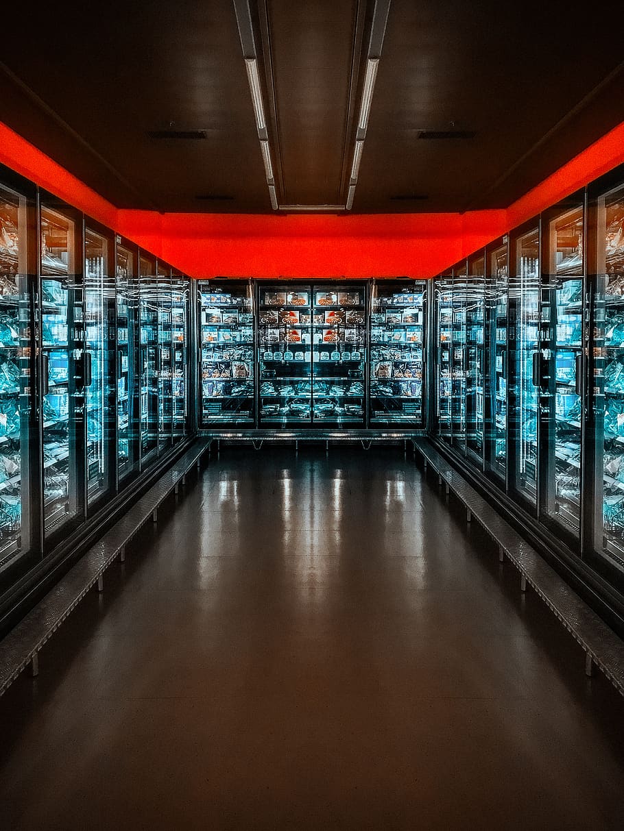 Black Commercial Refrigerator, ceiling, commerce, contemporary HD wallpaper