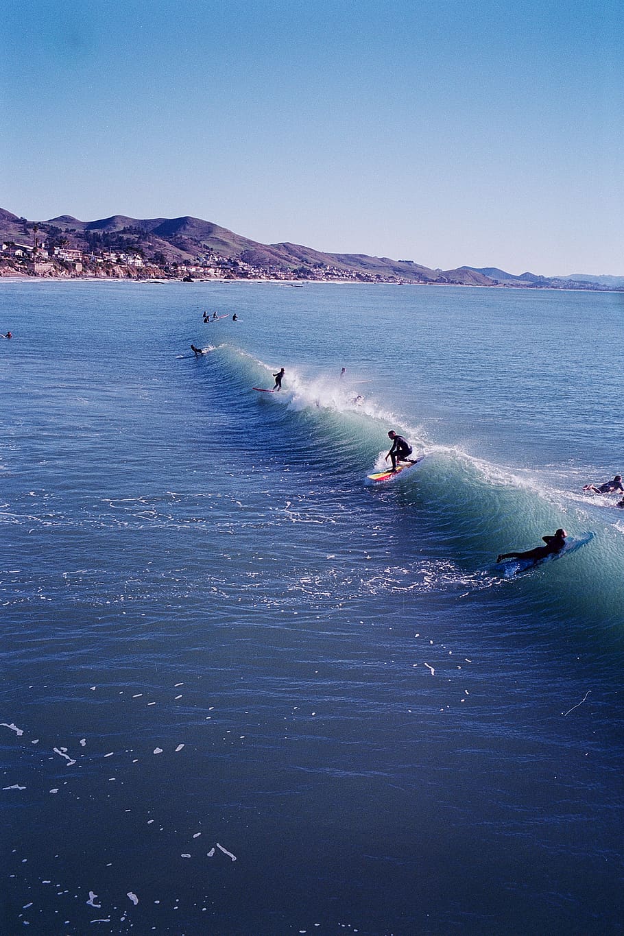 people surfboarding during daytime, sea, water, nature, ocean HD wallpaper