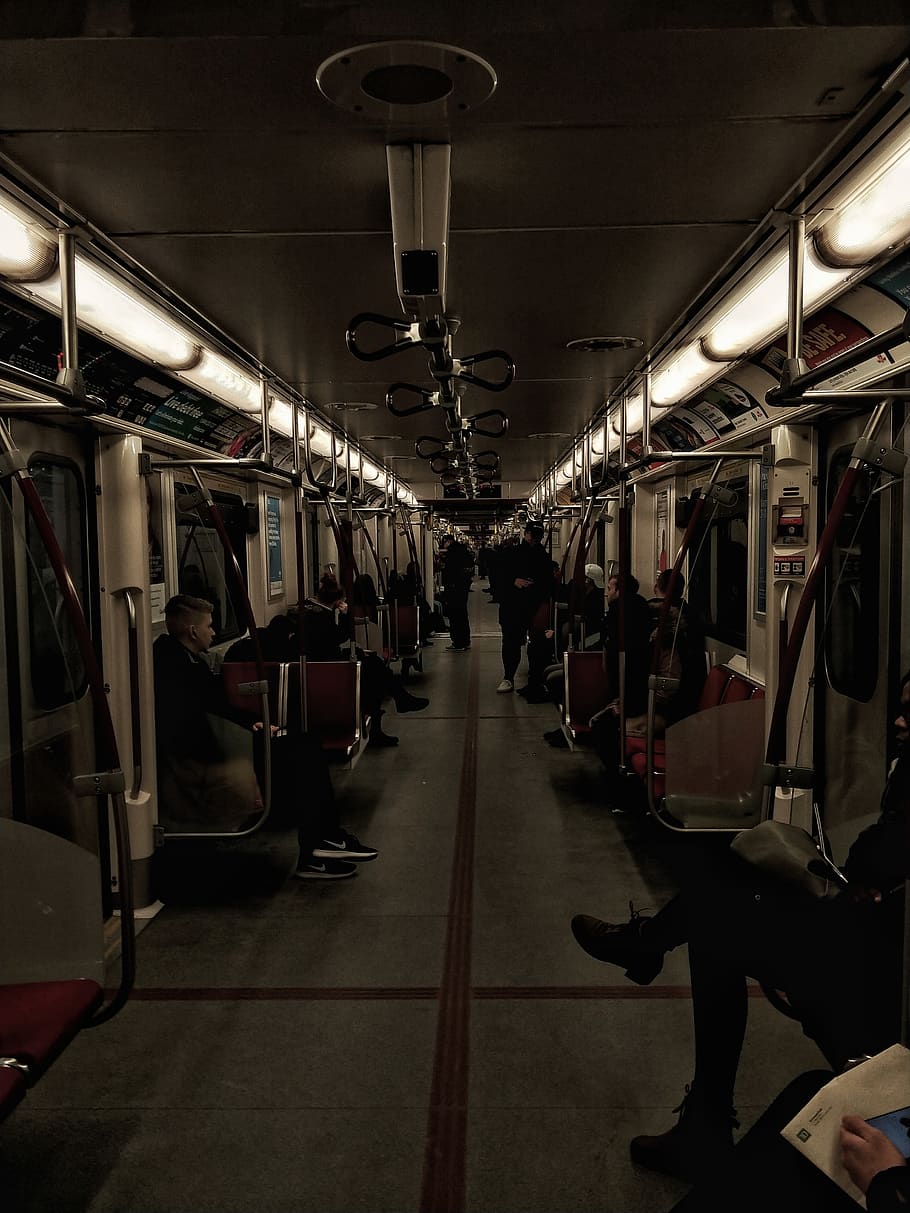 people on train, public transportation, mode of transportation HD wallpaper