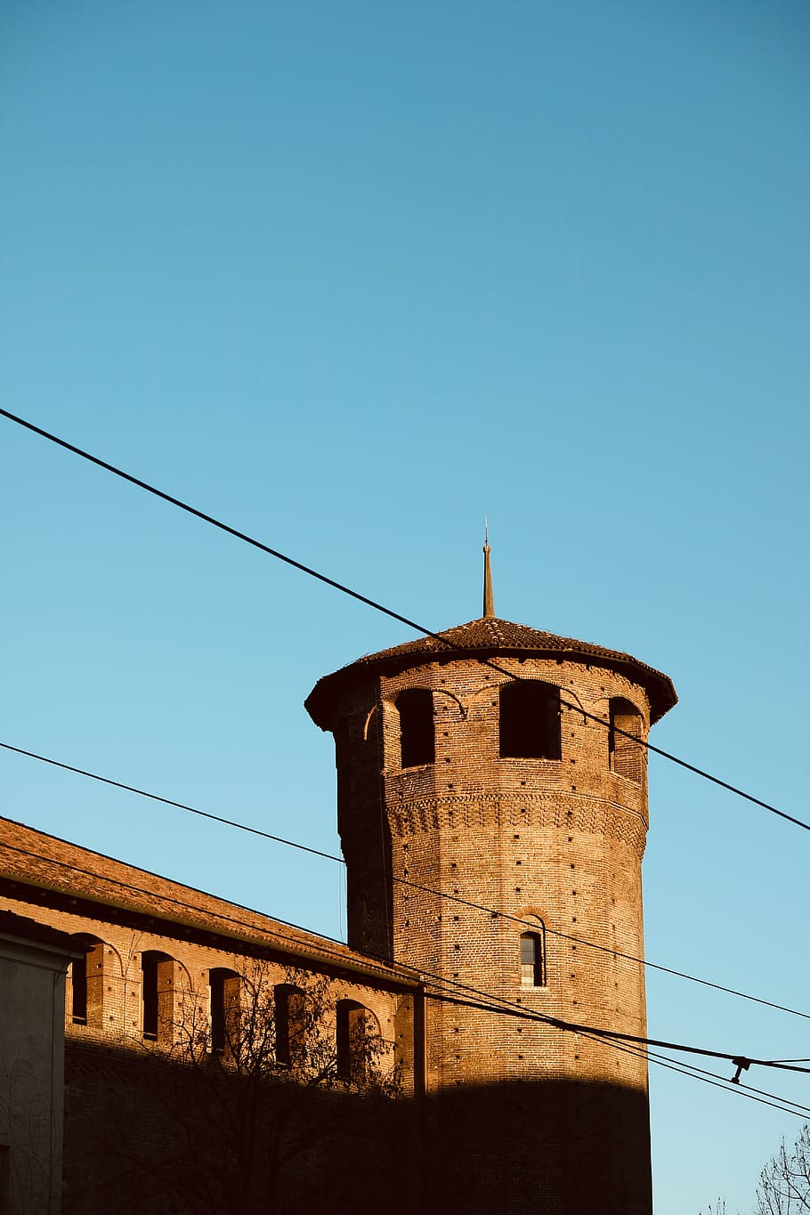 brown concrete house, building, architecture, brick, steeple HD wallpaper