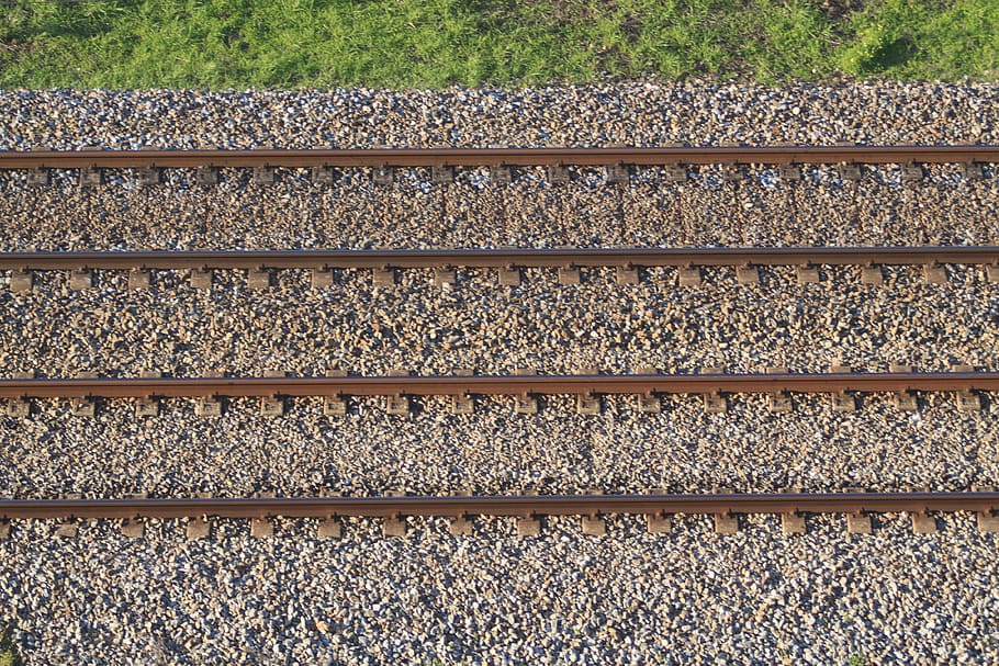 rail, rail texture, lines, track, railroad track, rail transportation HD wallpaper