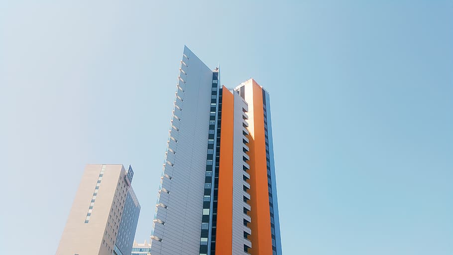 spain, barcelona, sky, clouds, building, summer, sun, architecture HD wallpaper