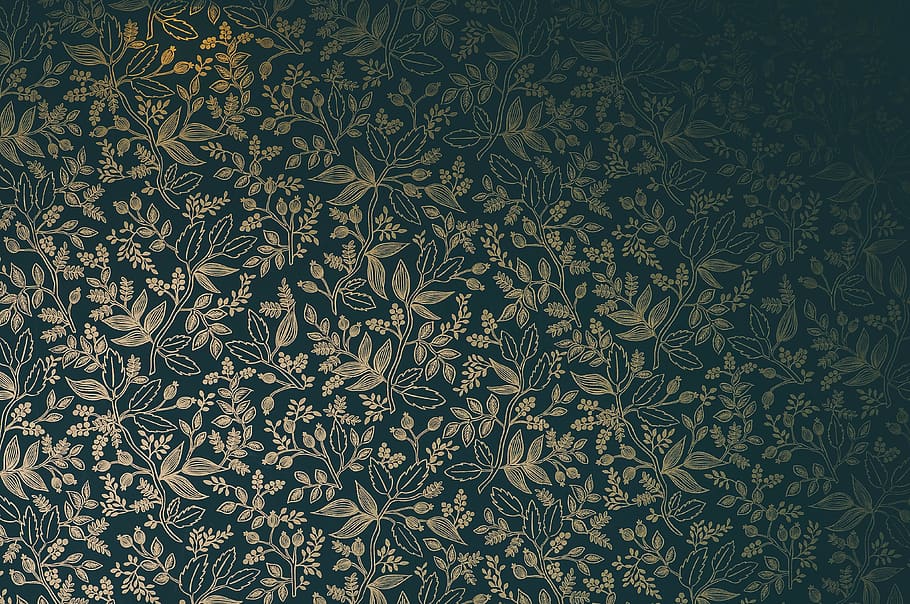 united states, greenville, wallpaper, gold, leaf, light, floral, HD wallpaper