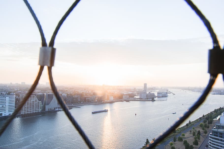 netherlands, amsterdam, evening, summer, sunset, sundown, city HD wallpaper