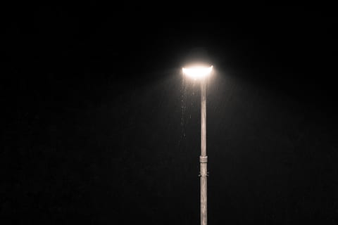 lamp, rain, night, raindrops, dark, lighting equipment, illuminated HD wallpaper