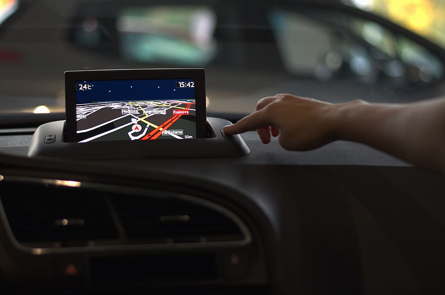 navigation, auto, cockpit, map, automobile, vehicle, gps, technology HD wallpaper
