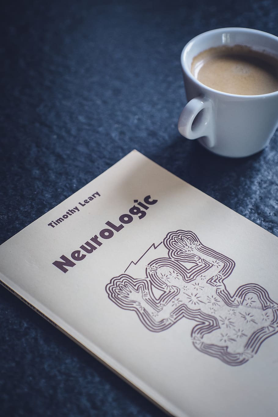 Timothy Leary's Neurologic Book Near White Ceramic Cup, beverage HD wallpaper