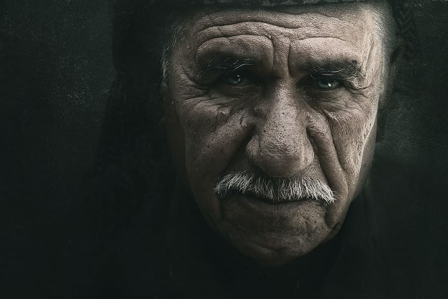 Old Man Portrait, people, elderly, face, old People, old Person, HD wallpaper