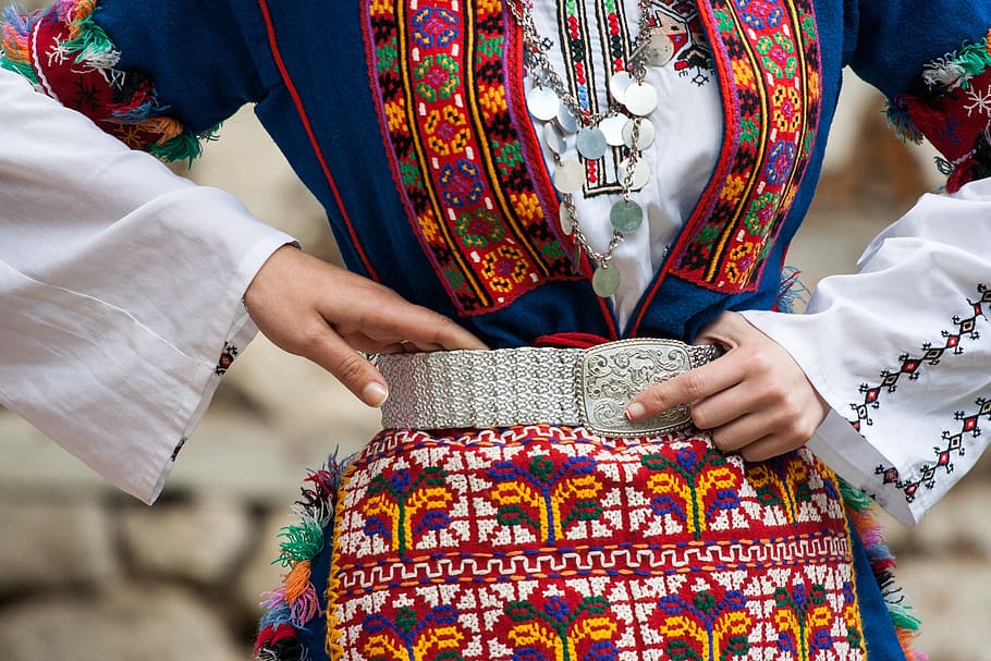 bulgarian folk costume, tradition, clothing, custom, woman, HD wallpaper