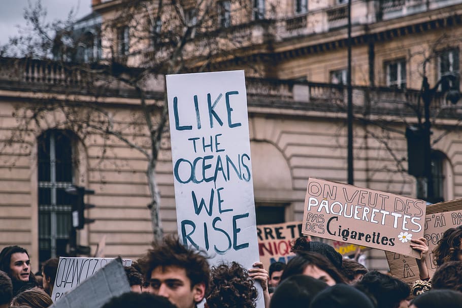 protest about climate change at France, text, communication, architecture, HD wallpaper