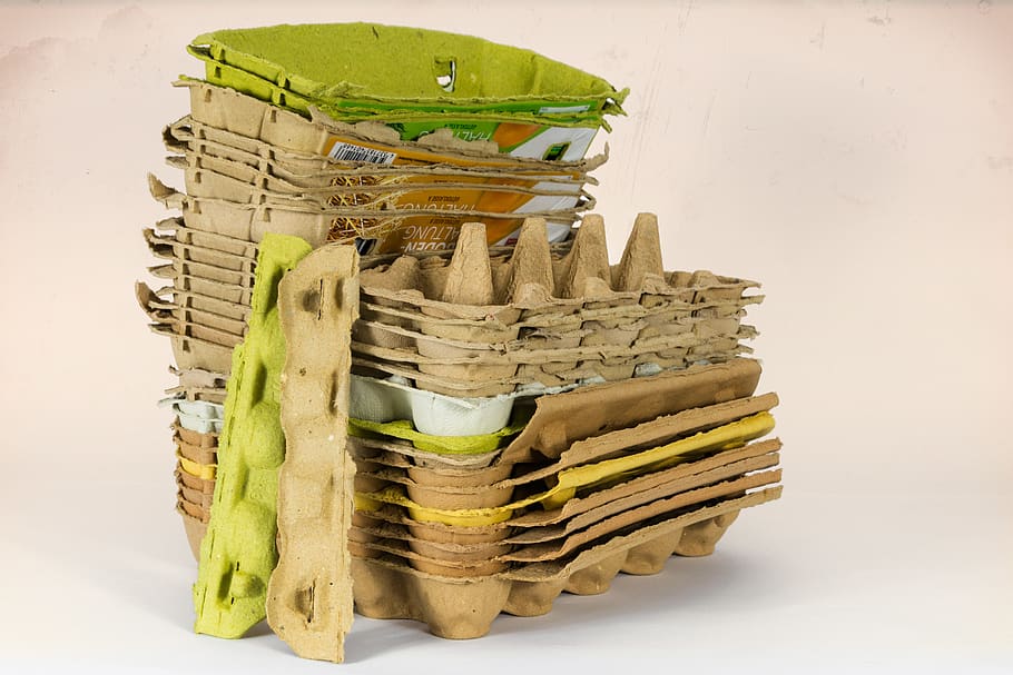 egg carton, recycling, packaging, discounter, one way, waste paper HD wallpaper