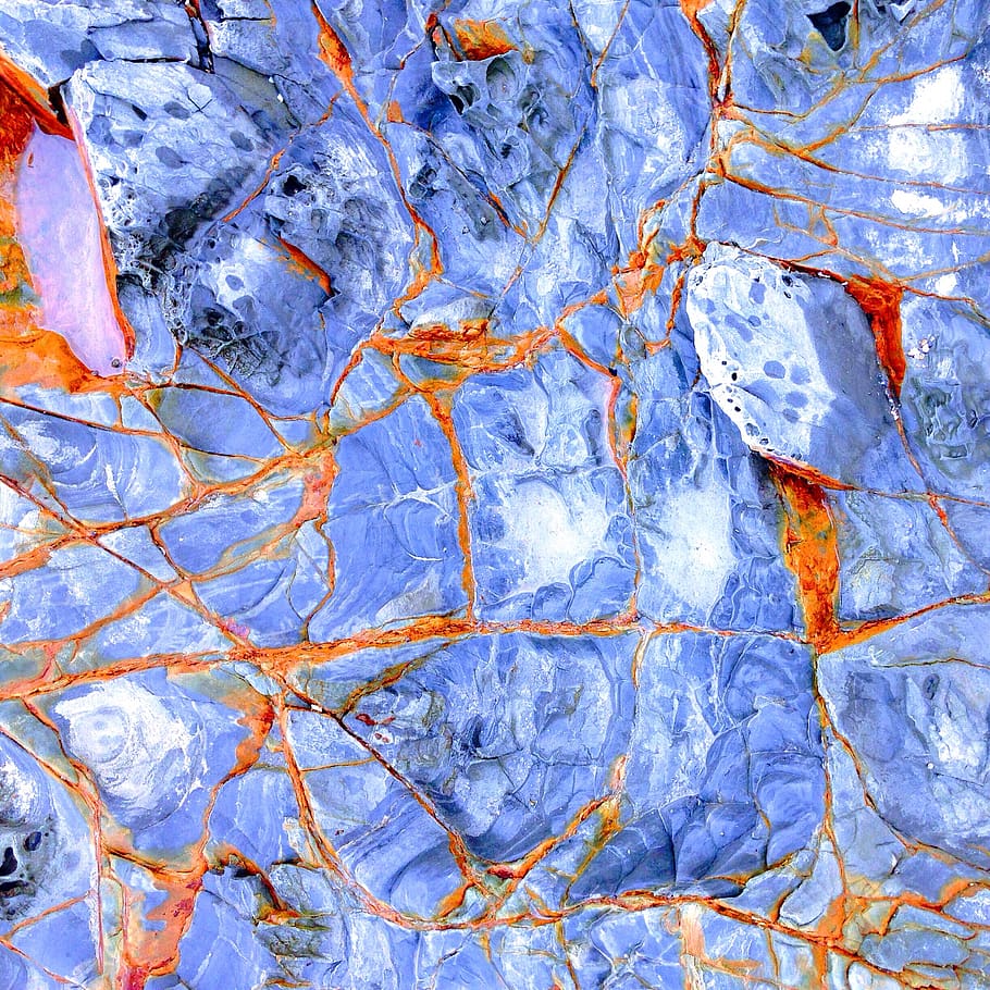 rock, pattern, colorful, backgrounds, full frame, blue, no people HD wallpaper