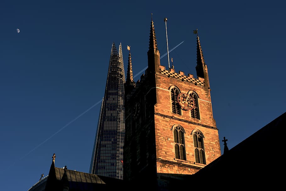 brown concrete building, spire, architecture, steeple, tower HD wallpaper