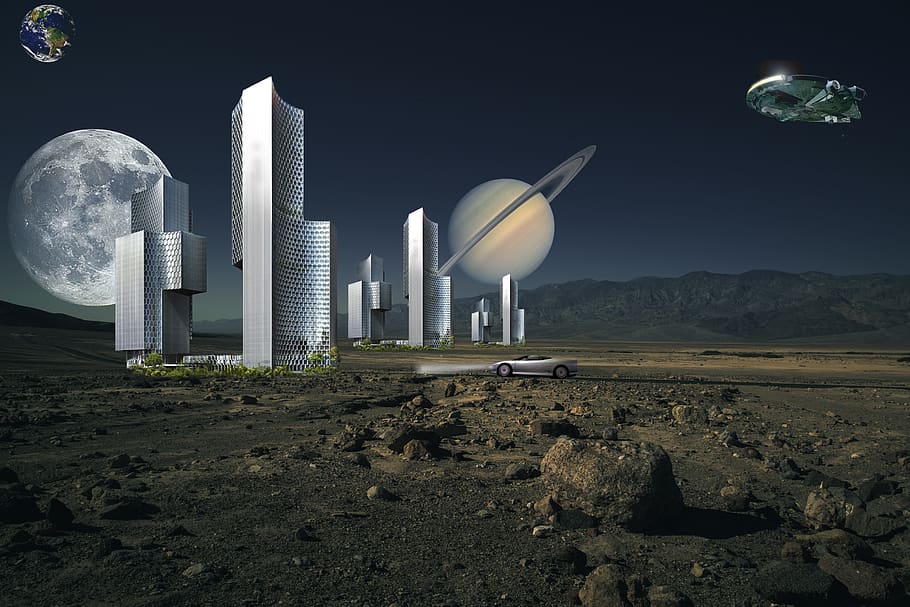 space, future world, planet, fantasy, universe, science, earth HD wallpaper