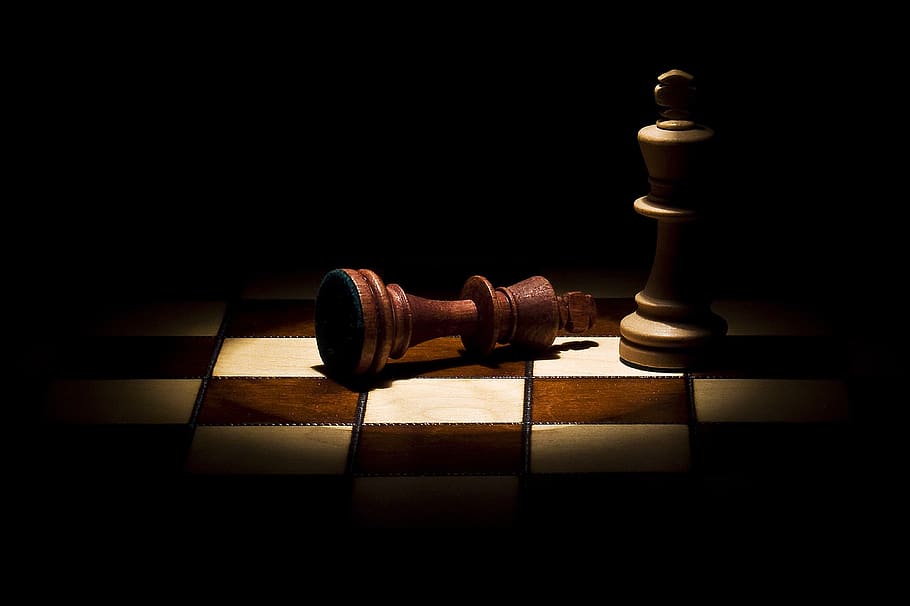 chess, checkerboard, mat, king, strategy, board game, chess piece, HD wallpaper